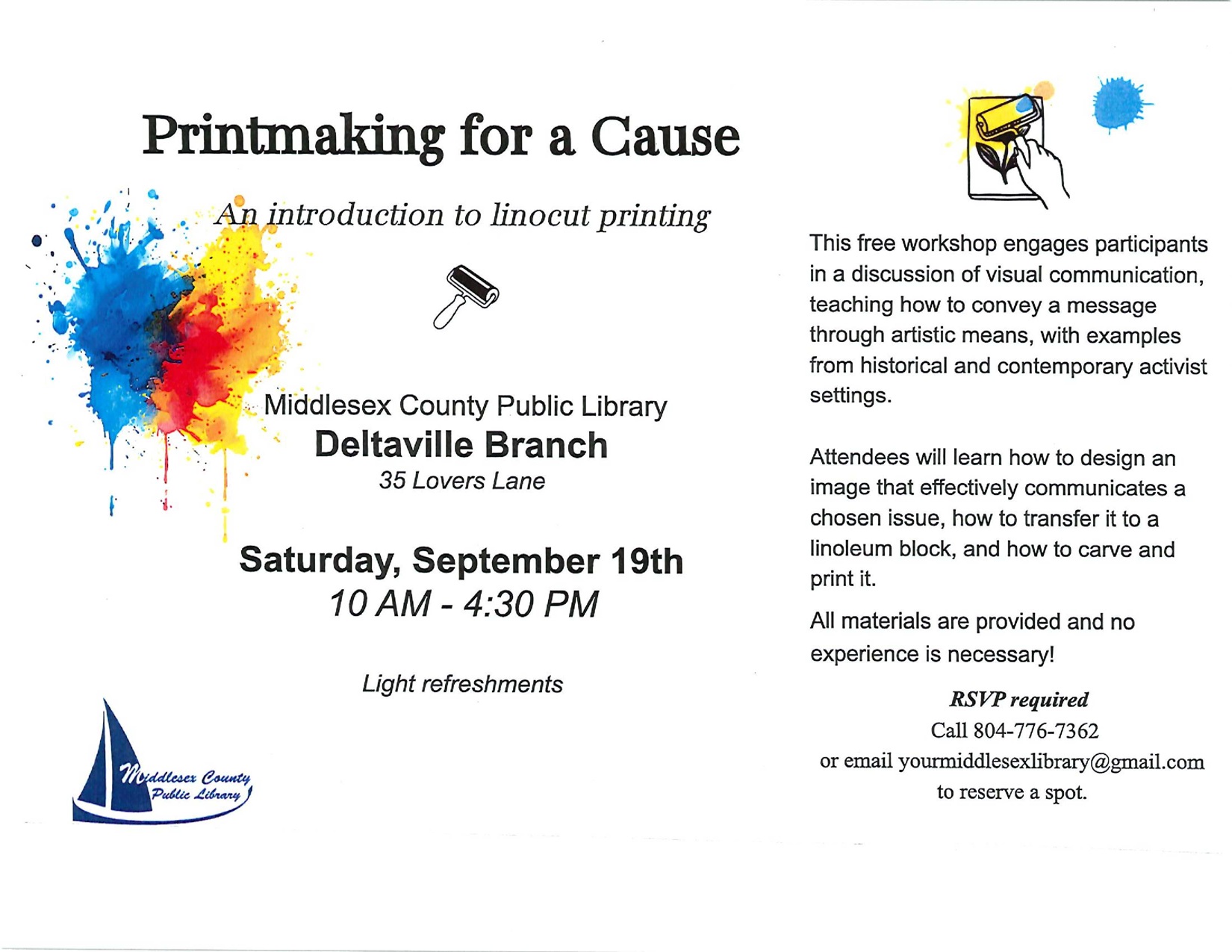 Printmaking for a cause