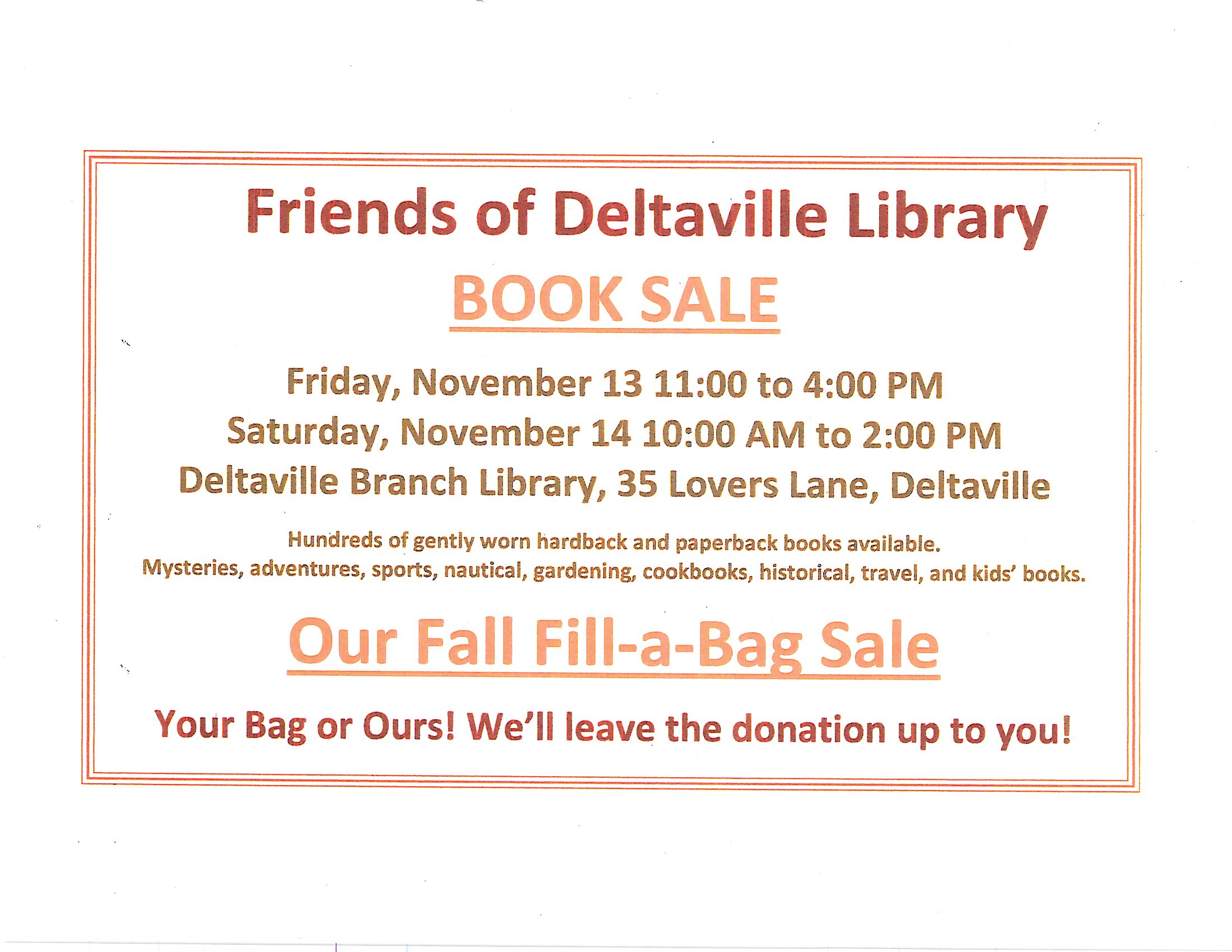 Friends of Deltaville Library Book Sale